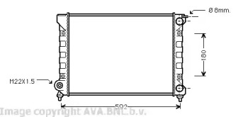 Водяной / масляный радиатор AVA QUALITY COOLING для VW GOLF II (19E, 1G1) 1.8 i Cat Syncro