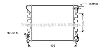 Водяной радиатор AVA QUALITY COOLING для VW GOLF II (19E, 1G1) 1.8 GTI 16V