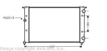 Водяной радиатор AVA QUALITY COOLING для VW CADDY II Variant (9K9B) 1.6