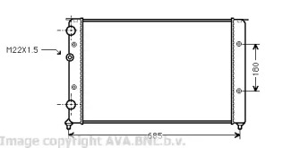 Водяной / масляный радиатор AVA QUALITY COOLING для VW POLO (6N1) 64 1.9 D