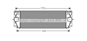 Охладитель наддувочного воздуха (интеркулер) AVA QUALITY COOLING для VW CRAFTER 30-50 c бортовой платформой/ходовая часть (2F_) 2.5 TDI