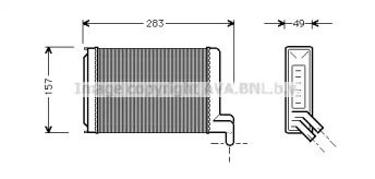 Салонный теплообменник AVA QUALITY COOLING для VW SCIROCCO (53) 1.6
