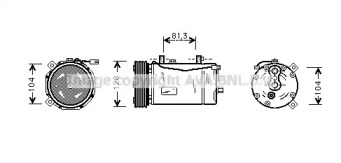 Компрессор/детали AVA QUALITY COOLING для VW TRANSPORTER IV c бортовой платформой/ходовая часть (70XD) 2.4 D