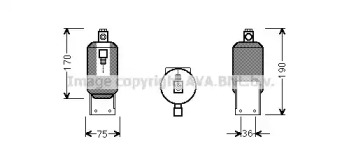 Кондиционер AVA QUALITY COOLING для VW TRANSPORTER IV c бортовой платформой/ходовая часть (70XD) 1.9 TD