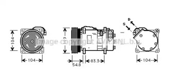 Кондиционер AVA QUALITY COOLING для VW MULTIVAN V (7HM, 7HN, 7HF, 7EF, 7EM, 7EN) 1.9 TDI