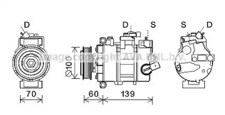 Кондиционер AVA QUALITY COOLING для VW MULTIVAN V (7HM, 7HN, 7HF, 7EF, 7EM, 7EN) 2.0 TDI 4motion