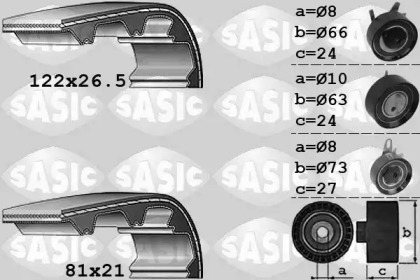 Комплект ремней ГРМ SASIC для VW TRANSPORTER IV c бортовой платформой/ходовая часть (70XD) 2.5 TDI