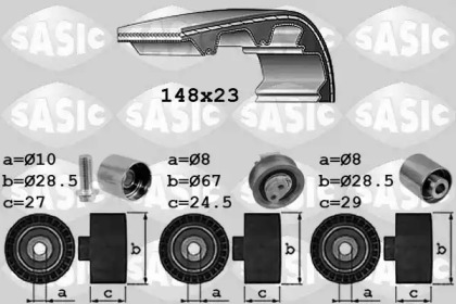 Ремень ГРМ / комплект SASIC для AUDI A4 (8EC, B7) 2.0 TFSI
