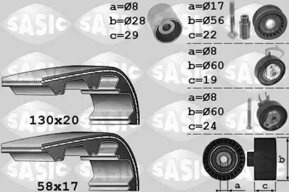 Комплект ремней ГРМ SASIC для VW BORA Variant (1J6) 1.4 16V
