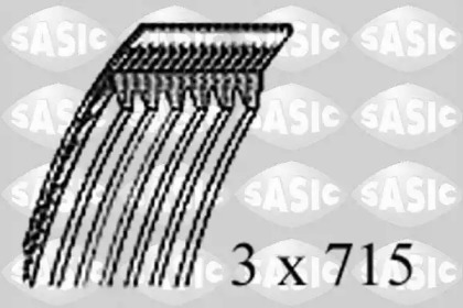 Поликлиновый ремень SASIC для RENAULT CLIO I (B/C57_, 5/357_) 1.4