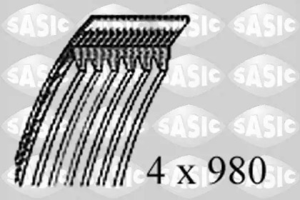 Поликлиновый ремень SASIC для MITSUBISHI SPACE WAGON (D0_V/W) 2.0 4WD (D08W)