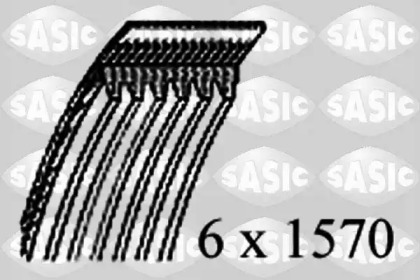 Поликлиновый ремень SASIC для AUDI A4 (8EC, B7) 2.0 TFSI