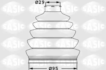 Пыльник SASIC для VW POLO (6R, 6C) 1.4 TSI