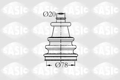 Пыльник SASIC для PEUGEOT 205 I (741A/C) 1.6 GTI