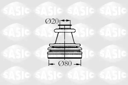 Пыльник SASIC для PEUGEOT 205 I (741A/C) 1.7 Diesel