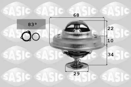 Термостат SASIC для PEUGEOT 405 I (15B) 1.8 Turbo Diesel