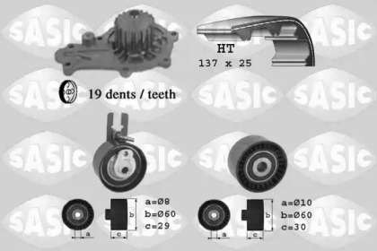 Комплект ремней ГРМ SASIC для PEUGEOT 207 CC (WD_) 1.6 HDi