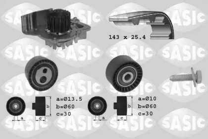 Водяной насос / прокладка SASIC для PEUGEOT BOXER автобус (244, Z_) 2.2 HDi