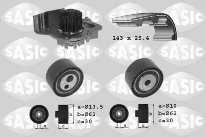 Водяной насос / прокладка SASIC для PEUGEOT BOXER автобус (244, Z_) 2.2 HDi