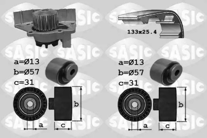 Комплект ремней ГРМ SASIC для PEUGEOT 405 I (15B) 1.9 SPort MI-16 4x4