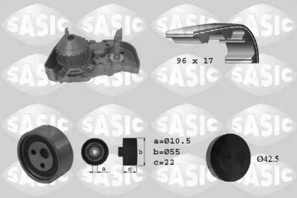 Водяной насос SASIC для RENAULT MEGANE I (BA0/1_) 1.4 e (BA0E, BA0V)
