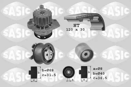 Комплект ремней ГРМ SASIC для VW MULTIVAN V (7HM, 7HN, 7HF, 7EF, 7EM, 7EN) 1.9 TDI