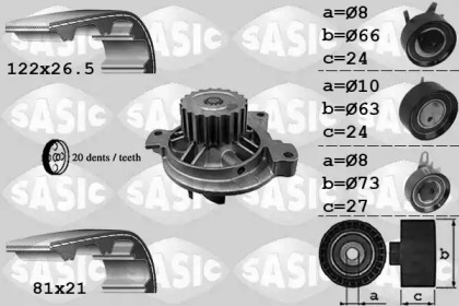 Комплект ремней ГРМ SASIC для VW TRANSPORTER IV c бортовой платформой/ходовая часть (70XD) 2.5 TDI