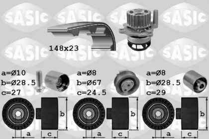 Ремень ГРМ / комплект SASIC для AUDI A4 (8EC, B7) 2.0 TFSI