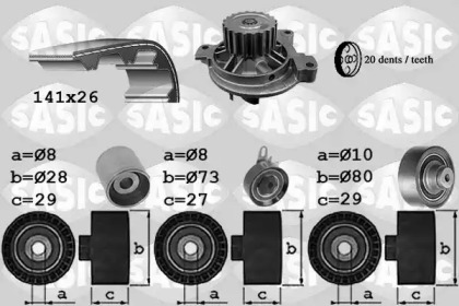 Водяной насос SASIC для VW CRAFTER 30-50 c бортовой платформой/ходовая часть (2F_) 2.5 TDI