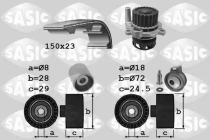 Ремень ГРМ / комплект SASIC для VW BORA Variant (1J6) 1.8 4motion
