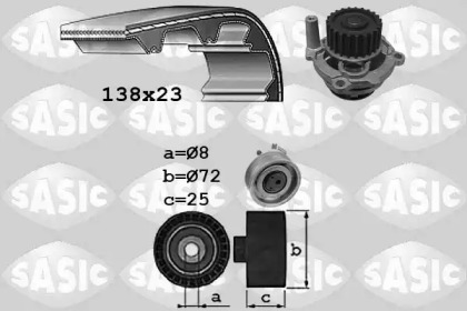 Комплект ремней ГРМ SASIC для VW BORA Variant (1J6) 1.6