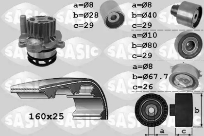 Водяной насос SASIC для VW CRAFTER 30-50 c бортовой платформой/ходовая часть (2F_) 2.0 TDI