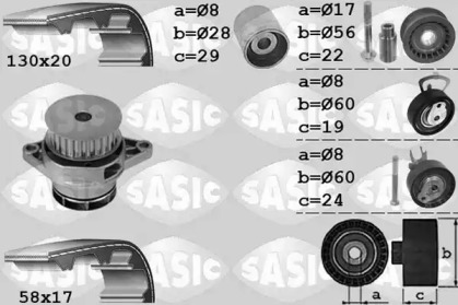 Комплект ремней ГРМ SASIC для VW BORA Variant (1J6) 1.6 FSI
