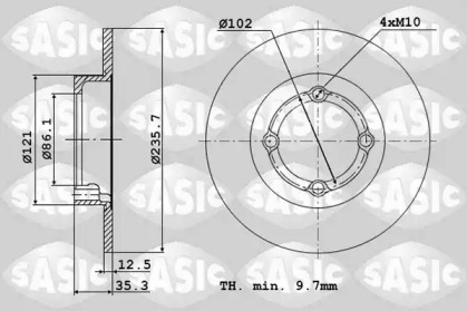 Дисковой тормозной механизм SASIC для CHEVROLET MATIZ (M200, M250) 1.0