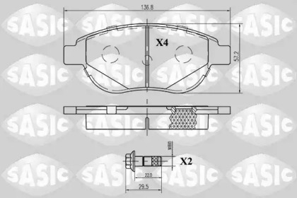 Тормозные колодки SASIC для PEUGEOT 207 CC (WD_) 1.6 16V Turbo