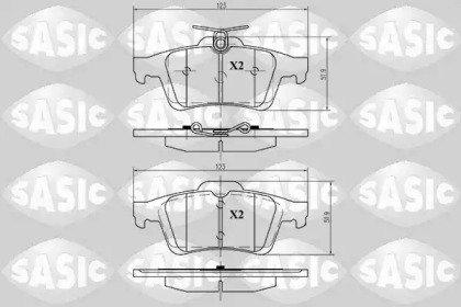Тормозные колодки SASIC для JAGUAR S-TYPE (X200) 2.5 V6