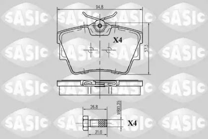 Тормозные колодки SASIC для NISSAN PRIMASTAR Фургон (X83) 2.0