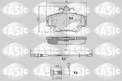 Тормозные колодки SASIC для DACIA LOGAN (LS_) 1.6 (LSOB, LSOD, LSOF, LSOH)