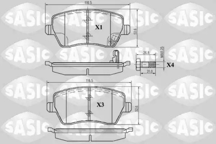 Дисковой тормозной механизм SASIC для DACIA DOKKER Express 1.6