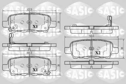 Дисковой тормозной механизм SASIC для NISSAN LEAF (ZE0) Electric