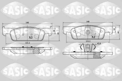 Дисковой тормозной механизм SASIC для DACIA SANDERO II 1.5 dCi