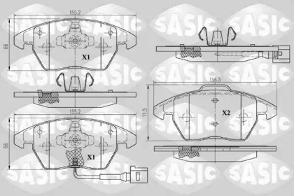 Тормозные колодки SASIC для VW POLO (6R, 6C) 1.4 BiFuel