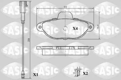 Тормозные колодки SASIC для FORD KA (RU8) 1.2