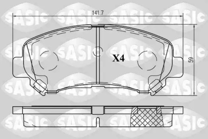 Тормозные колодки SASIC для NISSAN QASHQAI II (J11, J11_) 1.6 dCi