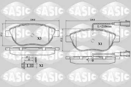 Тормозные колодки SASIC для FIAT STILO Multi Wagon (192_) 1.9 JTD