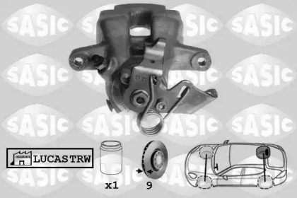 Суппорт диского колесного тормозного механизма / -держатель SASIC для PEUGEOT 207 CC (WD_) 1.6 16V Turbo