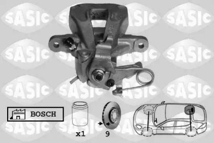 Суппорт диского колесного тормозного механизма / -держатель SASIC для PEUGEOT 207 CC (WD_) 1.6 16V Turbo