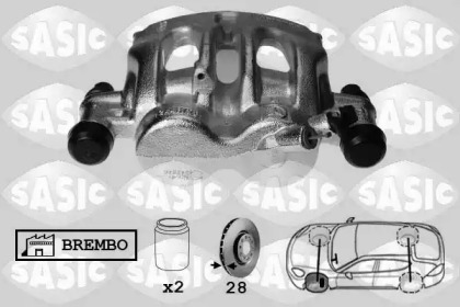 Суппорт диского колесного тормозного механизма SASIC для VW CRAFTER 30-50 c бортовой платформой/ходовая часть (2F_) 2.0 TDI