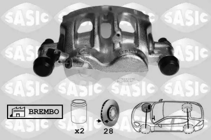 Суппорт диского колесного тормозного механизма SASIC для VW CRAFTER 30-50 c бортовой платформой/ходовая часть (2F_) 2.0 TDI