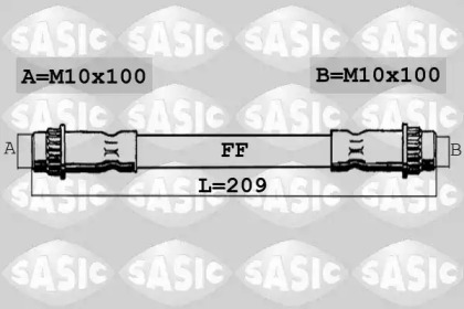 тормозные шланги SASIC для PEUGEOT 405 I (15B) 1.8 Turbo Diesel